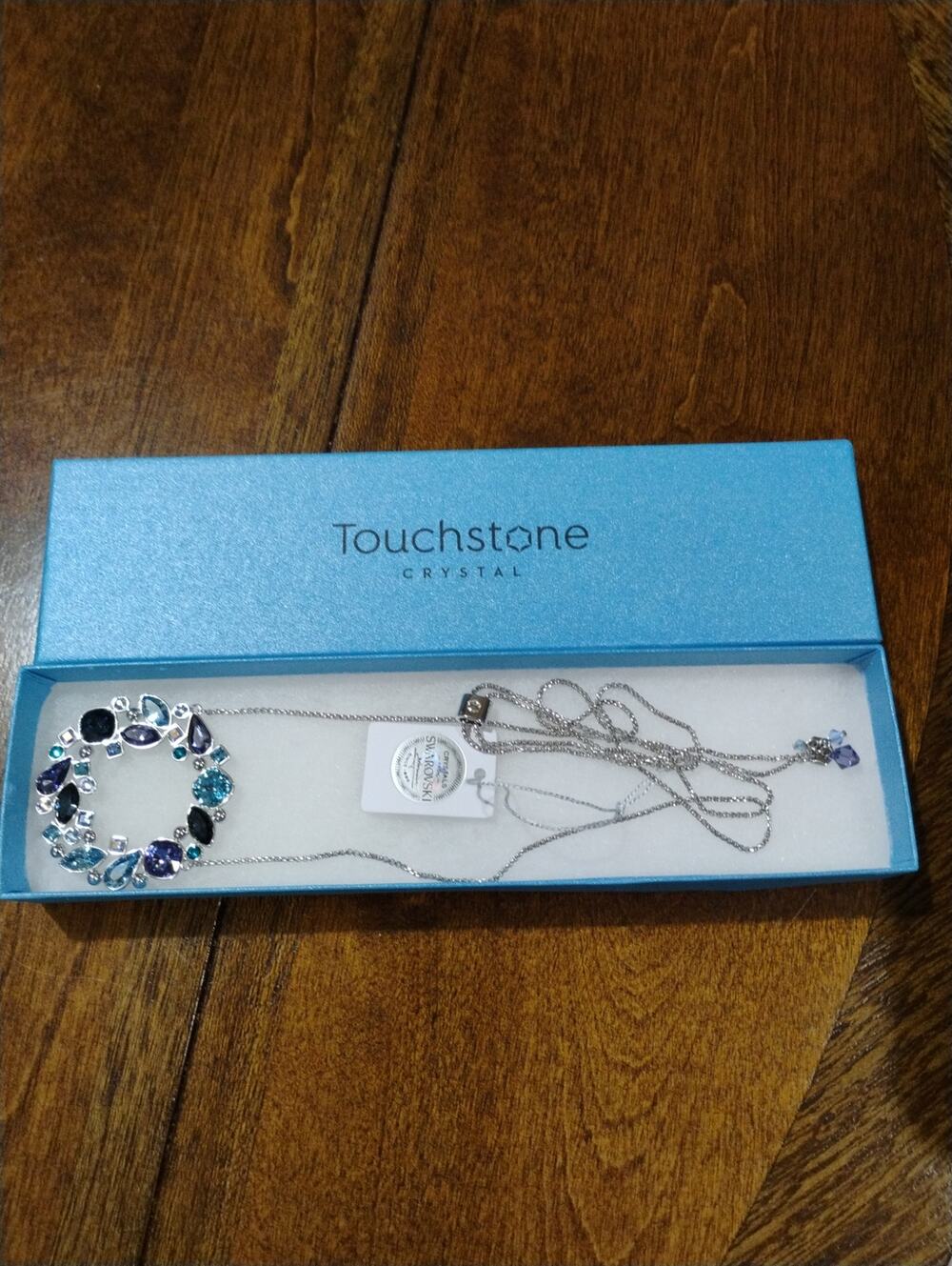 Touchstone crystal Well Rounded Pendant Necklace Swarovski